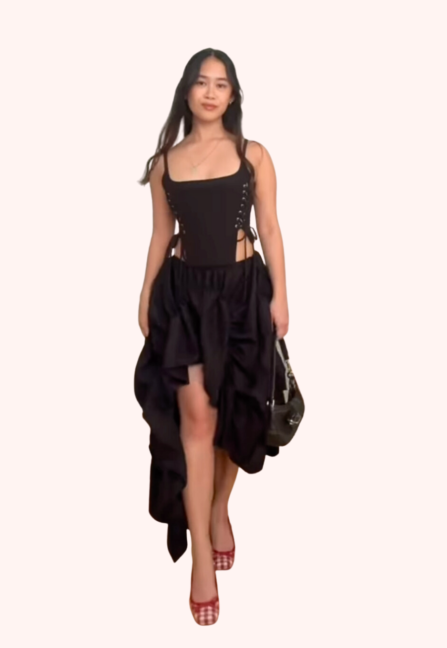 Venus in Gemini Maxi Skirt in Black