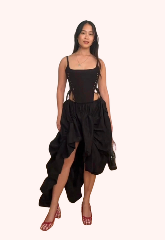Venus in Gemini Maxi Skirt in Black